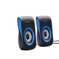 HAVIT computer speakers 2.0 HV-SK599 black-blue cena un informācija | Skaļruņi | 220.lv