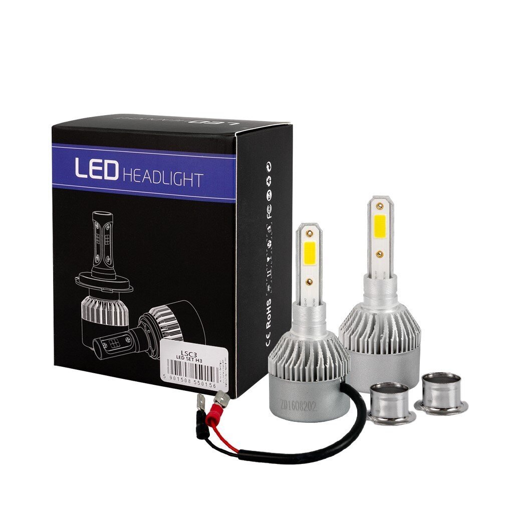 LED komplekts H3 cena un informācija | Auto spuldzes | 220.lv