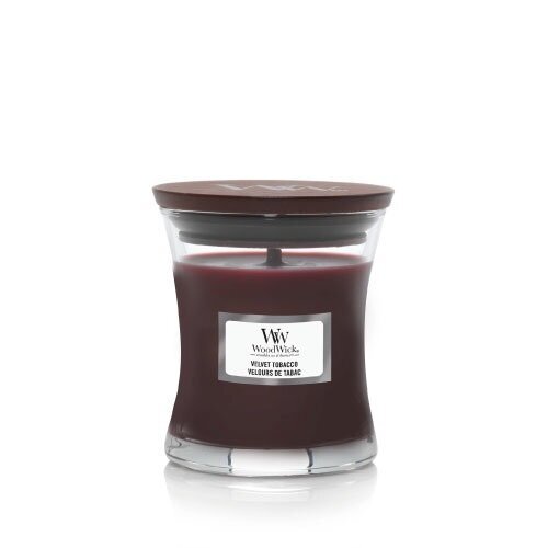 WoodWick aromātiska svece Velvet Tobacco Vase, 609.0 g cena un informācija | Sveces un svečturi | 220.lv