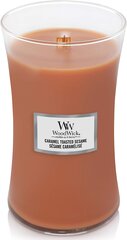 WoodWick aromātiska svece Roasted Caramel Sesame, 609.0 g cena un informācija | Sveces un svečturi | 220.lv