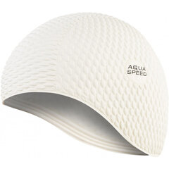 Aqua-speed Bombastic peldēšanas cepure 05 104, balta cena un informācija | Peldcepures | 220.lv
