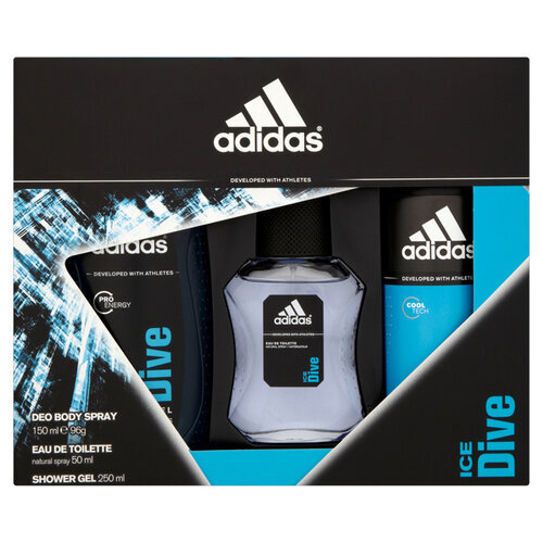 Adidas Ice Dive dāvanu komplekts 50ml цена и информация | Vīriešu smaržas | 220.lv