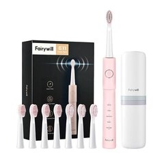 FairyWill Sonic toothbrush with head set and case FW-E11 (pink) цена и информация | Электрические зубные щетки | 220.lv