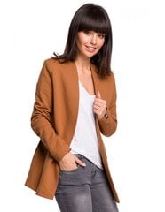 B103 Plus Size вязаный жакет без застежки - карамельный цена и информация | Женские пиджаки | 220.lv