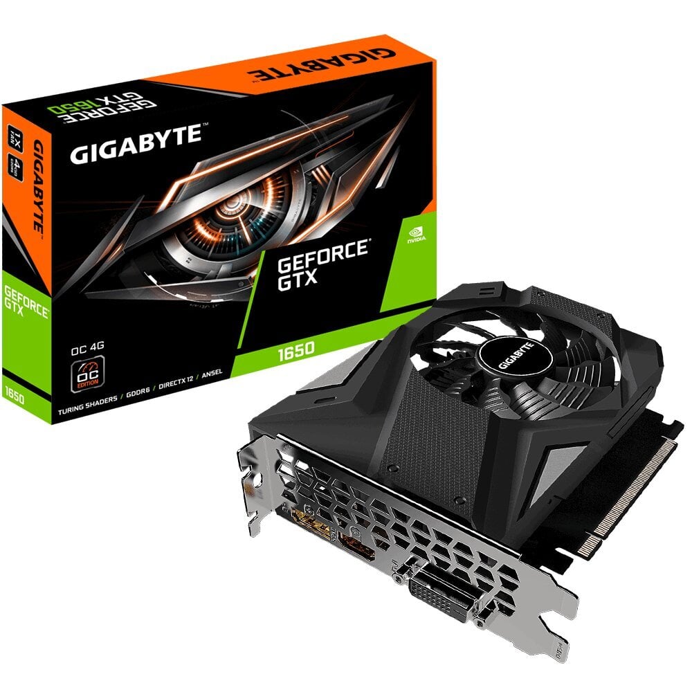 Видеокарта Видео карта Gigabyte GV-N1656OC-4GD NVIDIA, 4 GB, GeForce GTX  1650, GDDR6, PCI-E 3.0 x 16, Processor frequency 1635 MHz, DVI-D ports  quantity 1, HDMI ports quantity 1, Memory clock speed 12000 MHz цена |  220.lv