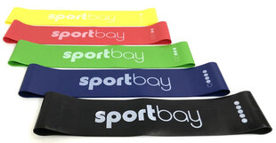 Apaļa elastīgā gumija Sportbay® 5 bands cena un informācija | Fitnesa gumijas, gredzeni | 220.lv