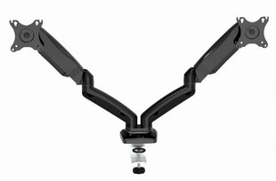 Gembird MA-DA2-01 monitor mount / stand 68.6 cm (27") Black cena un informācija | Monitora turētāji | 220.lv