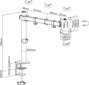 Maclean MC-883 monitor mount / stand cena un informācija | Monitora turētāji | 220.lv