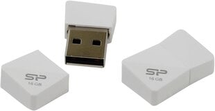 Silicon Power zibatmiņa 16GB Touch T08, balta cena un informācija | USB Atmiņas kartes | 220.lv
