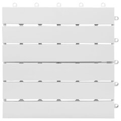 vidaXL terases flīzes, 30 gab., baltas, 30x30 cm, akācijas masīvkoks cena un informācija | Āra grīdas segumi | 220.lv