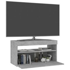 vidaXL TV skapītis ar LED lampiņām, betona pelēks, 75x35x40 cm цена и информация | Тумбы под телевизор | 220.lv