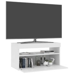 vidaXL TV skapītis ar LED lampiņām, balts, 75x35x40 cm цена и информация | Тумбы под телевизор | 220.lv