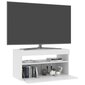 vidaXL TV skapītis ar LED lampiņām, balts, 75x35x40 cm цена и информация | TV galdiņi | 220.lv