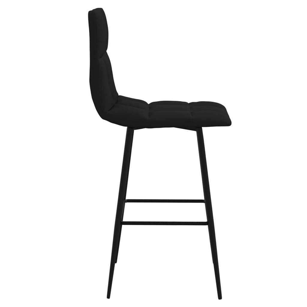 vidaXL bāra krēsls, melns samts цена и информация | Virtuves un ēdamistabas krēsli | 220.lv