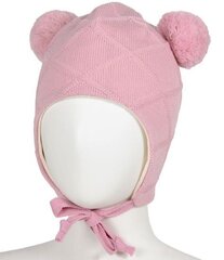 Вязаная шапка Kivat 387L*19, светло-розовая 6419580177332 цена и информация | Шапки, перчатки, шарфы для девочек | 220.lv