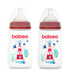 Бутылочки для кормления Baboo 250 мл, Marine, 2 шт. цена и информация | Бутылочки и аксессуары | 220.lv