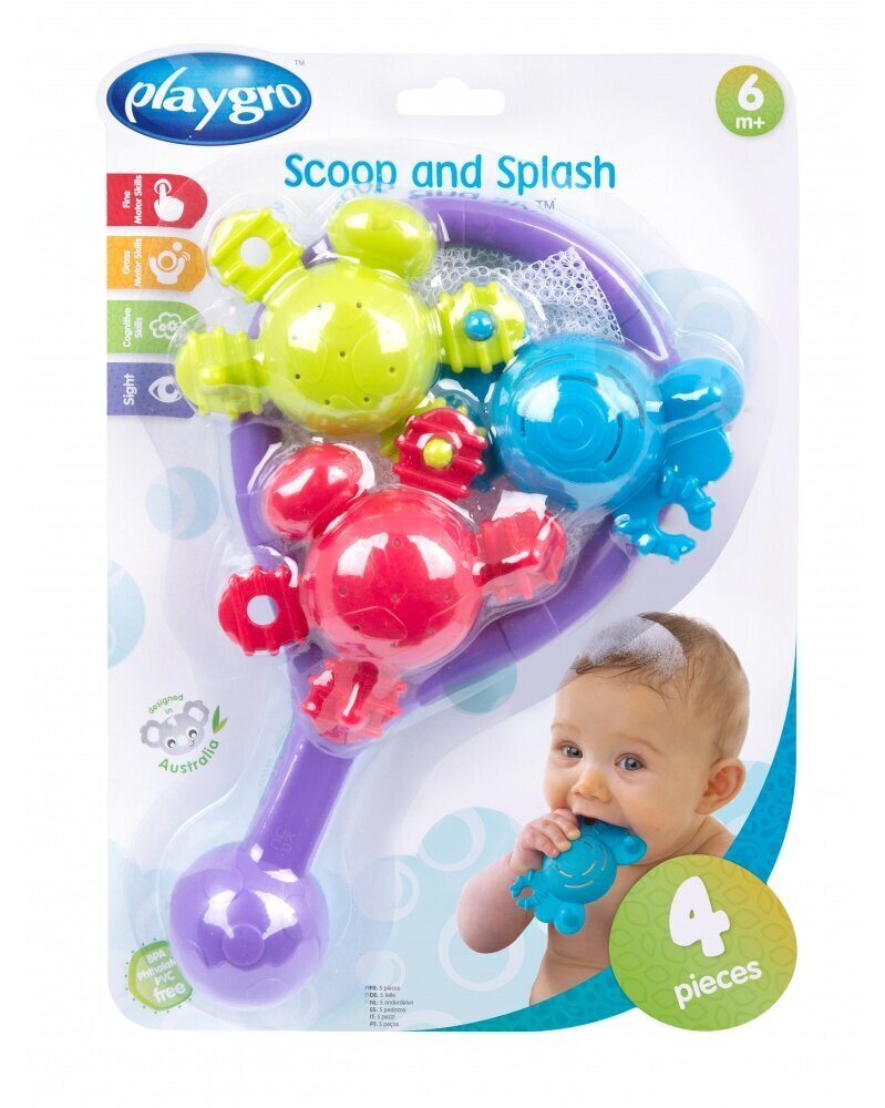 Vannas rotaļlieta Scoop & Splash Playgro, 188410 cena un informācija | Rotaļlietas zīdaiņiem | 220.lv