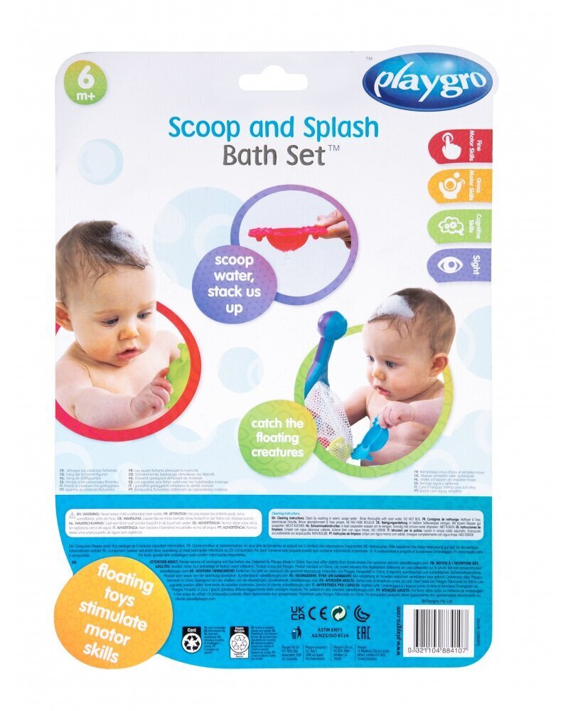 Vannas rotaļlieta Scoop & Splash Playgro, 188410 cena un informācija | Rotaļlietas zīdaiņiem | 220.lv