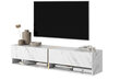 TV galdiņš SELSEY Mirrgo 140 balts marmors + zeltains ieliktnis. цена и информация | TV galdiņi | 220.lv