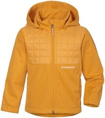 Didriksons bērnu softshell jaka Briska 504016*529, kollane 7333371009468 cena un informācija | Jakas, džemperi, žaketes, vestes meitenēm | 220.lv