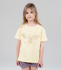 Name It bērnu T-krekls 13203591*01, kollane 5715215457482 цена и информация | Рубашки для девочек | 220.lv