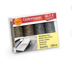 Diegu komplekts ar metālisku efektu, Gutermann Sparkly 734366/1 cena un informācija | Izšūšanas piederumi | 220.lv