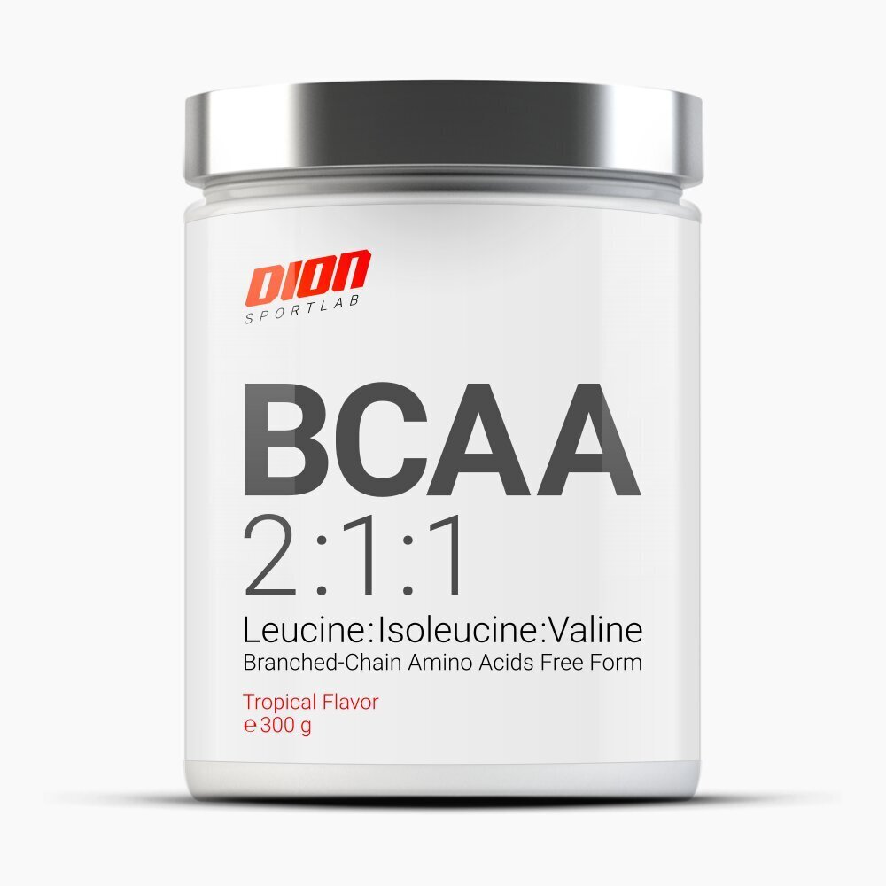 DION SPORTLAB aminoskābes BCAA 2:1:1 - Tropiskā garša 300g цена и информация | Aminoskābes | 220.lv