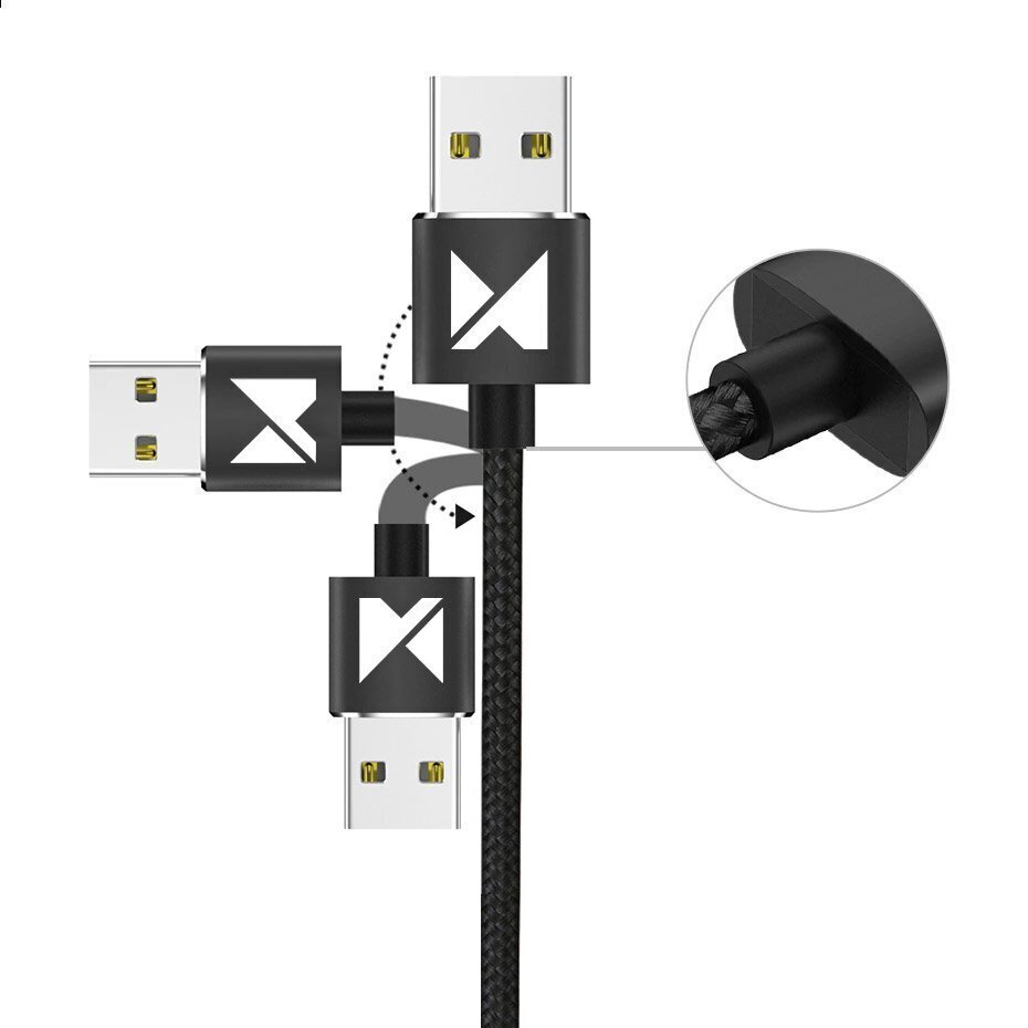 Wozinsky Magnetic WMC-01, USB / micro USB / USB C / Lightning, 1m cena un informācija | Savienotājkabeļi | 220.lv