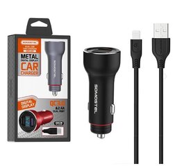 Car charger SOMOSTEL SMS-A89 QUICK CHARGE 3.0 30W - POWER DELIVERY цена и информация | Зарядные устройства для телефонов | 220.lv