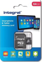 Integral INMSDX64G10-90SPTAB memory card 64 GB MicroSDXC UHS-I Class 10 цена и информация | Карты памяти для телефонов | 220.lv