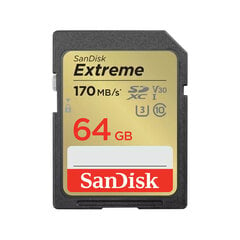 Карточка SanDisk Extreme SDXC 64GB цена и информация | Карты памяти для мобильных телефонов | 220.lv