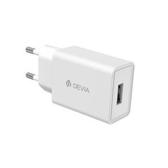 Сетевая зарядка Devia Smart 2A белая цена и информация | Зарядные устройства для телефонов | 220.lv