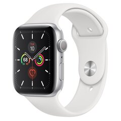 Apple Watch Series 5 44mm Silver Aluminum/White Sport Band цена и информация | Смарт-часы (smartwatch) | 220.lv
