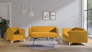Комплект мягкой мебели DENIM 3 + 2 + 1-Solo 257-biały połysk (белый глянцевый) цена и информация | Комплекты мягкой мебели | 220.lv