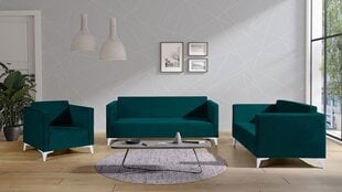 Комплект мягкой мебели DENIM 3 + 2 + 1-Solo 260-biały połysk (белый глянцевый) цена и информация | Комплекты мягкой мебели | 220.lv