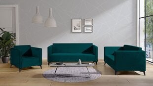 Комплект мягкой мебели DENIM 3 + 2 + 1-Solo 260-черный полыск (черный глянцевый) цена и информация | Комплекты мягкой мебели | 220.lv