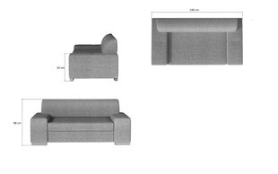 Mēbeļu komplekts E-PORTO 2 + 3-Monolith 09 cena un informācija | Dīvānu komplekti | 220.lv