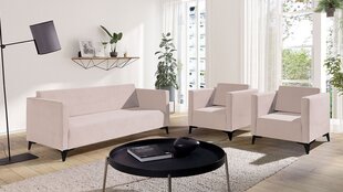 Комплект мягкой мебели DENIM 3 + 1 + 1-Solo 251-черный полыск (черный глянцевый) цена и информация | Комплекты мягкой мебели | 220.lv