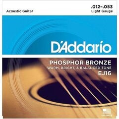 Stīgas akustiskajai ģitārai D'Addario EJ16 .012 cena un informācija | D'Addario Mūzikas instrumenti un piederumi | 220.lv
