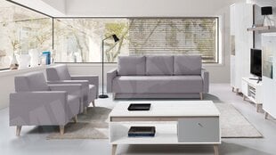 Комплект мебели для гостиной Naviedo II с журнальным столиком-Moric 06-белый мат + dąb san remo jasny цена и информация | Комплекты мягкой мебели | 220.lv