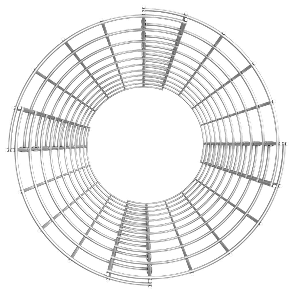 vidaXL gabions, augstā puķu kaste, apaļa, cinkots tērauds, Ø30x100 cm cena un informācija | Podi stādiem un pārstādīšanai | 220.lv