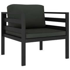 vidaXL vienvietīgi dīvāni ar matračiem, 2 gab., alumīnijs, pelēki цена и информация | скамейка со столиком | 220.lv