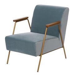 Krēsls 61x79x75 samtaini zilā krāsā cena un informācija | Dārza krēsli | 220.lv