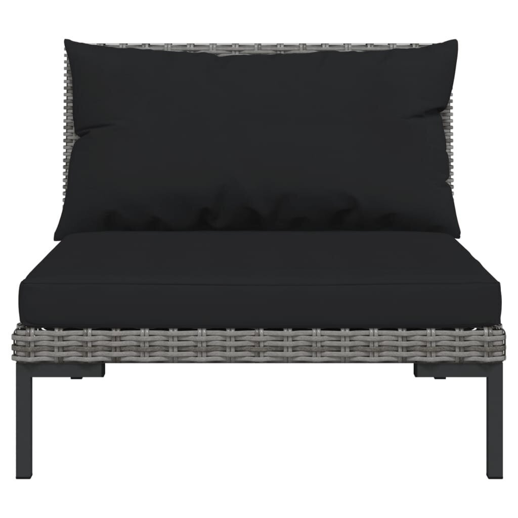 vidaXL dārza dīvāni, 3 gab., ar matračiem, PE rotangpalmas pinums cena un informācija | Dārza krēsli | 220.lv