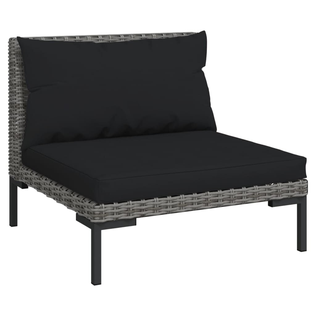 vidaXL dārza dīvāni, 3 gab., ar matračiem, PE rotangpalmas pinums cena un informācija | Dārza krēsli | 220.lv