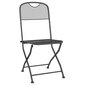 Saliekamie dārza krēsli, 4gab., antracīta krāsa, metāls cena un informācija | Dārza krēsli | 220.lv