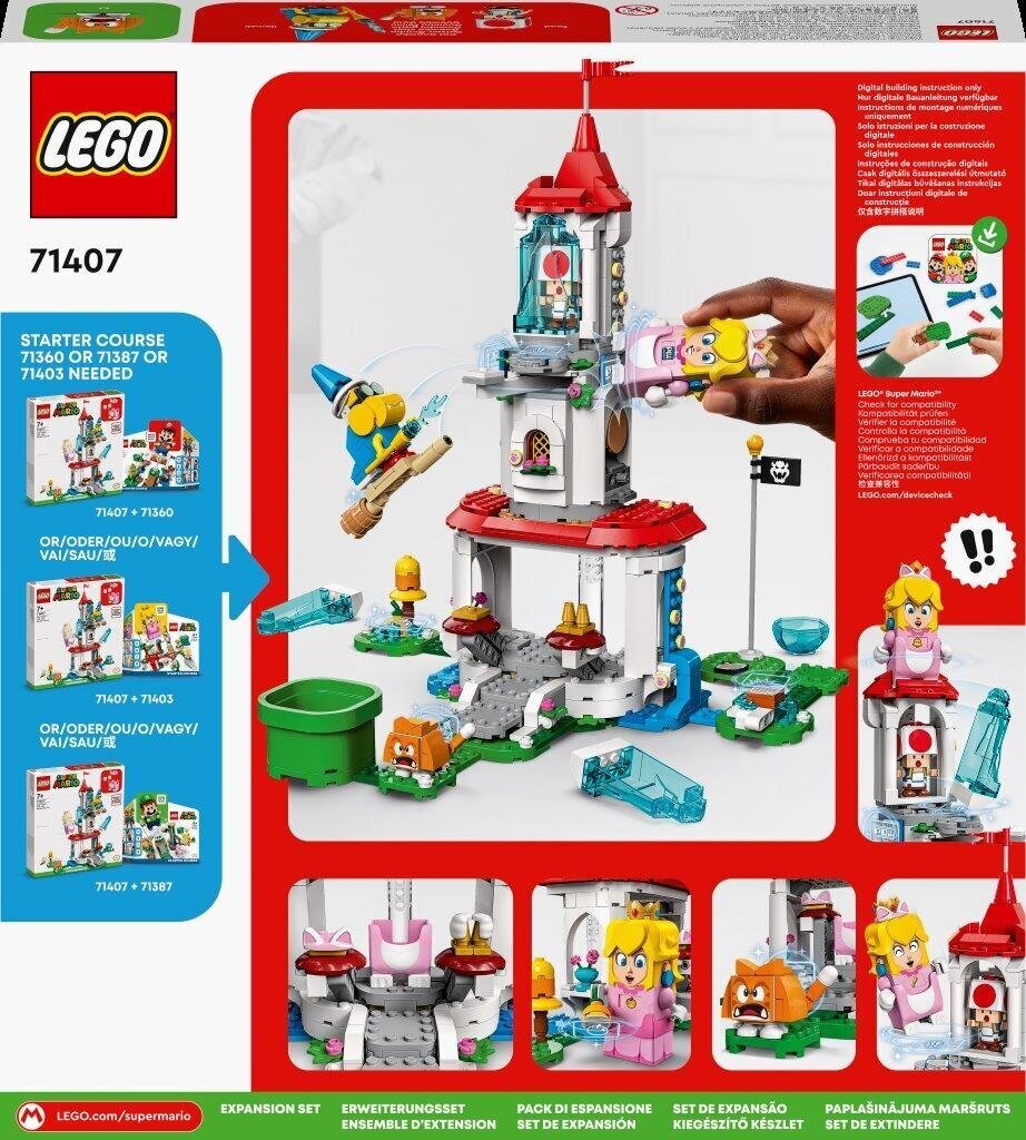 71407 LEGO® Super Kaķa-Peach tērpa un ledus torņa paplašinājuma maršruts цена и информация | Konstruktori | 220.lv