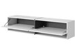 TV galdiņš SELSEY Mirrgo 140 balts + grafīta krāsas ieliktnis. cena un informācija | TV galdiņi | 220.lv