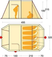 Telts Ferrino Chanty 5 Deluxe, balta cena un informācija | Teltis | 220.lv