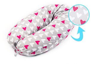 XL grūtniecības spilvens Sensillo rozā sirdis cena un informācija | Spilveni, guļammaisi, konverti jaundzimušajiem | 220.lv